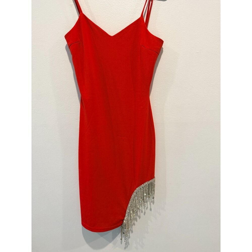 Mini Dress with Rhinestone Dangle - Picture 3 of 5